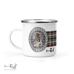 Scotstee Shop Tartan Plaid Camping Mug, Tartan Campfire Mugs, camping coffee mug Borthwick Scottish Clan Tartan Crest Badge Coffee Mug Custom Scottish Mug