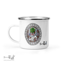 Scotstee Shop Tartan Plaid Camping Mug, Tartan Campfire Mugs, camping coffee mug Anderson Scottish Clan Tartan Crest Badge