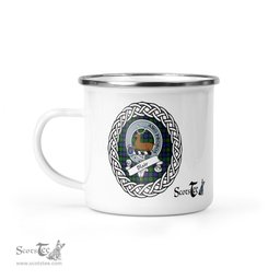 Scotstee Shop Tartan Plaid Camping Mug, Tartan Campfire Mugs, camping coffee mug Blair Scottish Clan Tartan Crest Badge