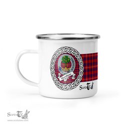 Scotstee Shop Tartan Plaid Camping Mug, Tartan Campfire Mugs, camping coffee mug Hamilton Scottish Clan Tartan Crest Badge Coffee Mug Custom Scottish Mug