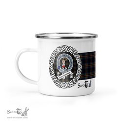 Scotstee Shop Tartan Plaid Camping Mug, Tartan Campfire Mugs, camping coffee mug Dennistoun Scottish Clan Tartan Crest Badge Coffee Mug Custom Scottish Mug