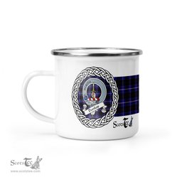 Scotstee Shop Tartan Plaid Camping Mug, Tartan Campfire Mugs, camping coffee mug Dunlop Scottish Clan Tartan Crest Badge Coffee Mug Custom Scottish Mug