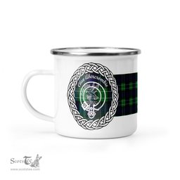 Scotstee Shop Tartan Plaid Camping Mug, Tartan Campfire Mugs, camping coffee mug Abercrombie Scottish Clan Tartan Badge Coffee Mug Custom Scottish Mug