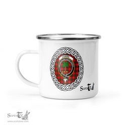 Scotstee Shop Tartan Plaid Camping Mug, Tartan Campfire Mugs, camping coffee mug Cairns Scottish Clan Tartan Crest Badge
