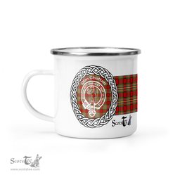 Scotstee Shop Tartan Plaid Camping Mug, Tartan Campfire Mugs, camping coffee mug Cairns Chattan Clan Tartan Crest Badge Coffee Mug Custom Scottish Mug
