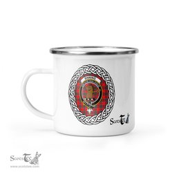 Scotstee Shop Tartan Plaid Camping Mug, Tartan Campfire Mugs, camping coffee mug Binning Of Wallingford Scottish Clan Tartan Crest Badge