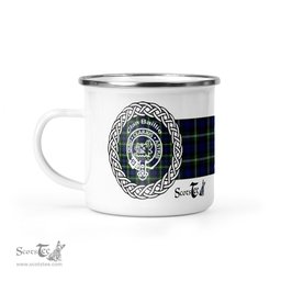 Scotstee Shop Tartan Plaid Camping Mug, Tartan Campfire Mugs, camping coffee mug Baillie Clan Tartan Crest Badge Coffee Mug Custom Scottish Mug