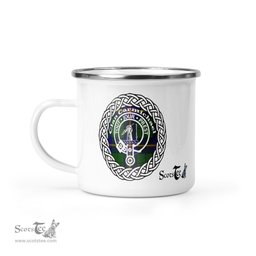 Scotstee Shop Tartan Plaid Camping Mug, Tartan Campfire Mugs, camping coffee mug Carmichael Modern Scottish Clan Tartan Crest Badge