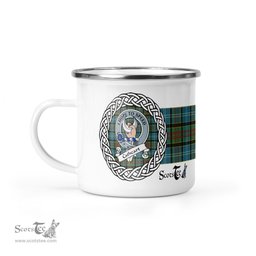 Scotstee Shop Tartan Plaid Camping Mug, Tartan Campfire Mugs, camping coffee mug Cathcart Scottish Clan Tartan Crest Badge Coffee Mug Custom Scottish Mug