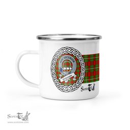 Scotstee Shop Tartan Plaid Camping Mug, Tartan Campfire Mugs, camping coffee mug Grierson Scottish Clan Tartan Crest Badge Coffee Mug Custom Scottish Mug