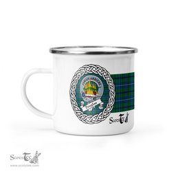 Scotstee Shop Tartan Plaid Camping Mug, Tartan Campfire Mugs, camping coffee mug Douglas Scottish Clan Tartan Crest Badge Coffee Mug Custom Scottish Mug