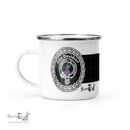 Scotstee Shop Tartan Plaid Camping Mug, Tartan Campfire Mugs, camping coffee mug Davidson Clan Tartan Crest Badge Coffee Mug Custom Scottish Mug