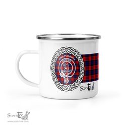 Scotstee Shop Tartan Plaid Camping Mug, Tartan Campfire Mugs, camping coffee mug Haldane Clan Tartan Crest Badge Coffee Mug Custom Scottish Mug