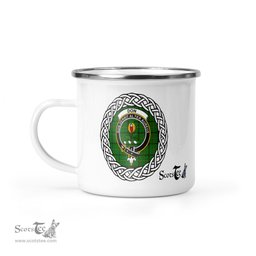 Scotstee Shop Tartan Plaid Camping Mug, Tartan Campfire Mugs, camping coffee mug Don Scottish Clan Tartan Crest Badge