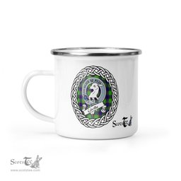 Scotstee Shop Tartan Plaid Camping Mug, Tartan Campfire Mugs, camping coffee mug Colville Scottish Clan Tartan Crest Badge
