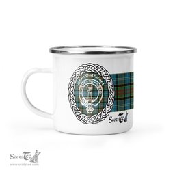 Scotstee Shop Tartan Plaid Camping Mug, Tartan Campfire Mugs, camping coffee mug Cathcart Clan Tartan Crest Badge Coffee Mug Custom Scottish Mug