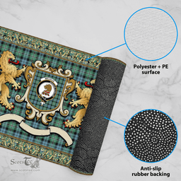 Scottish Melville Clan Tartan Badge Rampant Lion Tartan Plaid Doormat Scottish Plaid Tartan Plaid - ScotsTee - scotstee.com