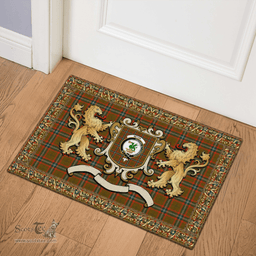 Scottish Seton Clan Tartan Badge Rampant Lion Tartan Plaid Doormat Scottish Plaid Tartan Plaid - ScotsTee - scotstee.com