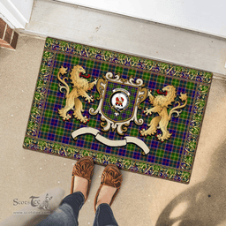 Scottish Whitefoord Clan Tartan Badge Rampant Lion Tartan Plaid Doormat Scottish Plaid Tartan Plaid - ScotsTee - scotstee.com