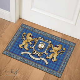 Scottish Mercer Clan Tartan Badge Rampant Lion Tartan Plaid Doormat Scottish Plaid Tartan Plaid - ScotsTee - scotstee.com