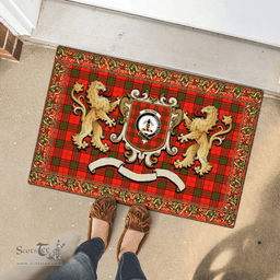 Scottish Maxtone Clan Tartan Badge Rampant Lion Tartan Plaid Doormat Scottish Plaid Tartan Plaid - ScotsTee - scotstee.com