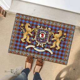 Scottish Pentland Clan Tartan Badge Rampant Lion Tartan Plaid Doormat Scottish Plaid Tartan Plaid - ScotsTee - scotstee.com