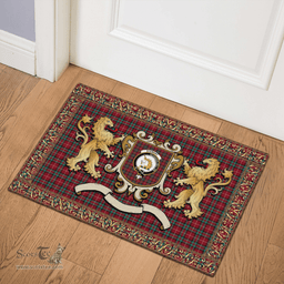 Scottish Stewart Stuart Of Bute Clan Tartan Badge Rampant Lion Tartan Plaid Doormat Scottish Plaid Tartan Plaid - ScotsTee - scotstee.com