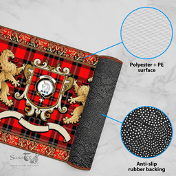 Scottish Ramsay Clan Tartan Badge Rampant Lion Tartan Plaid Doormat Scottish Plaid Tartan Plaid - ScotsTee - scotstee.com