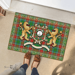 Scottish Muirhead Clan Tartan Badge Rampant Lion Tartan Plaid Doormat Scottish Plaid Tartan Plaid - ScotsTee - scotstee.com