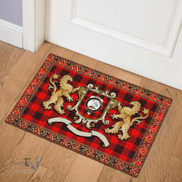 Scottish Wemyss Clan Tartan Badge Rampant Lion Tartan Plaid Doormat Scottish Plaid Tartan Plaid - ScotsTee - scotstee.com