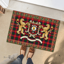 Scottish Wauchope Clan Tartan Badge Rampant Lion Tartan Plaid Doormat Scottish Plaid Tartan Plaid - ScotsTee - scotstee.com