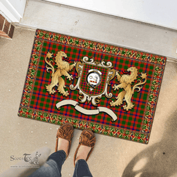 Scottish Skene Clan Tartan Badge Rampant Lion Tartan Plaid Doormat Scottish Plaid Tartan Plaid - ScotsTee - scotstee.com