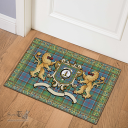 Scottish Whitelaw Clan Tartan Badge Rampant Lion Tartan Plaid Doormat Scottish Plaid Tartan Plaid - ScotsTee - scotstee.com