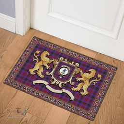 Scottish Montgomery Clan Tartan Badge Rampant Lion Tartan Plaid Doormat Scottish Plaid Tartan Plaid - ScotsTee - scotstee.com