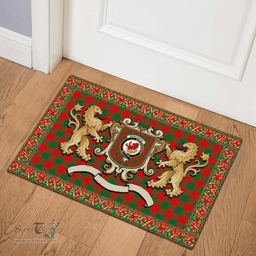 Scottish Moncreiffe Clan Tartan Badge Rampant Lion Tartan Plaid Doormat Scottish Plaid Tartan Plaid - ScotsTee - scotstee.com