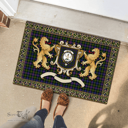 Scottish Murray Of Athole Clan Tartan Badge Rampant Lion Tartan Plaid Doormat Scottish Plaid Tartan Plaid - ScotsTee - scotstee.com