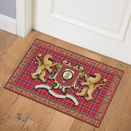 Scottish Udny Clan Tartan Badge Rampant Lion Tartan Plaid Doormat Scottish Plaid Tartan Plaid - ScotsTee - scotstee.com