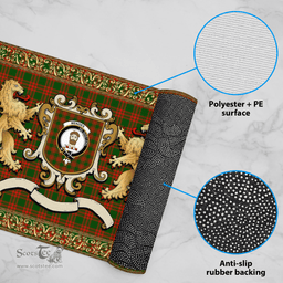 Scottish Menzies Clan Tartan Badge Rampant Lion Tartan Plaid Doormat Scottish Plaid Tartan Plaid - ScotsTee - scotstee.com