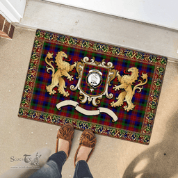 Scottish Tennant Clan Tartan Badge Rampant Lion Tartan Plaid Doormat Scottish Plaid Tartan Plaid - ScotsTee - scotstee.com