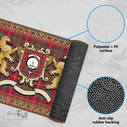 Scottish Shaw Of Tordarroch Clan Tartan Badge Rampant Lion Tartan Plaid Doormat Scottish Plaid Tartan Plaid - ScotsTee - scotstee.com