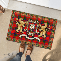 Scottish Nicolson Clan Tartan Badge Rampant Lion Tartan Plaid Doormat Scottish Plaid Tartan Plaid - ScotsTee - scotstee.com
