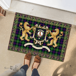 Scottish Sutherland Ii Clan Tartan Badge Rampant Lion Tartan Plaid Doormat Scottish Plaid Tartan Plaid - ScotsTee - scotstee.com
