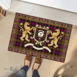 Scottish Carnegie Clan Tartan Badge Rampant Lion Tartan Plaid Doormat Scottish Plaid Tartan Plaid - ScotsTee - scotstee.com