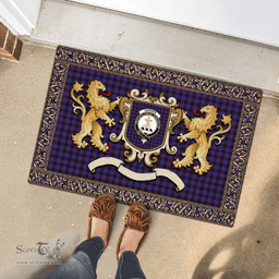 Scottish Garden Clan Tartan Badge Rampant Lion Tartan Plaid Doormat Scottish Plaid Tartan Plaid - ScotsTee - scotstee.com