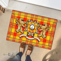 Scottish Macmillan Clan Tartan Badge Rampant Lion Tartan Plaid Doormat Scottish Plaid Tartan Plaid - ScotsTee - scotstee.com