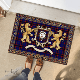 Scottish Home Clan Tartan Badge Rampant Lion Tartan Plaid Doormat Scottish Plaid Tartan Plaid - ScotsTee - scotstee.com