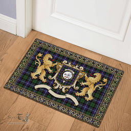 Scottish Galbraith Clan Tartan Badge Rampant Lion Tartan Plaid Doormat Scottish Plaid Tartan Plaid - ScotsTee - scotstee.com