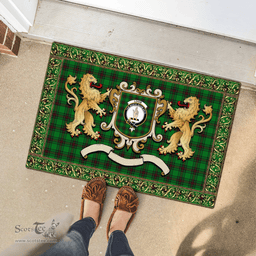 Scottish Logie Clan Tartan Badge Rampant Lion Tartan Plaid Doormat Scottish Plaid Tartan Plaid - ScotsTee - scotstee.com