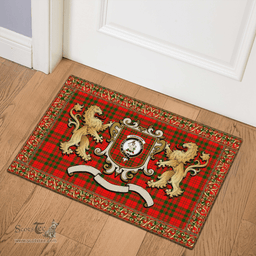 Scottish Livingstone Clan Tartan Badge Rampant Lion Tartan Plaid Doormat Scottish Plaid Tartan Plaid - ScotsTee - scotstee.com