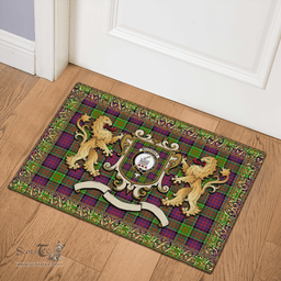 Scottish Macdonald Ranald Clan Tartan Badge Rampant Lion Tartan Plaid Doormat Scottish Plaid Tartan Plaid - ScotsTee - scotstee.com